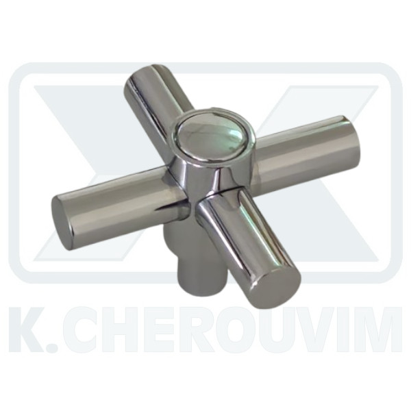 HANDLE CROSS WATER MIXERS MINIMAL ELITE COMPLETE BRASS CROM. ∅ 8 X Ζ20