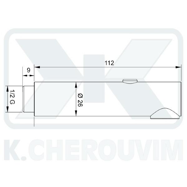 ΝΤΟΥΖΑΚΙ ΜΕ ΜΠΟΥΤΟΝ JEWEL ΚΑΙ ΦΙΛΤΡΑΚΙ Μ16,5Χ1Α. ΟΡΕΙΧΑΛΚΙΝΟ ΧΡΩΜΕ ΜΑΣΙΦ ΚΥΛΙΝΔΡΙΚΟ - Image 2