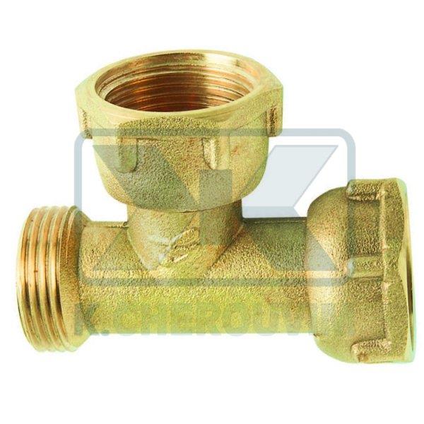 ΤΑΦ ΥΔΡΟΜΕΤΡΩΝ 3/4"Α. Χ 3/4" ΡΑΚΟΡ ΚΕΝΤΡΙΚΟ Χ 3/4" ΡΑΚΟΡ ΠΛΑΪΝΟ ΟΡΕΙΧΑΛΚΙΝΟ (UΝΙ ΕΝ 12165)