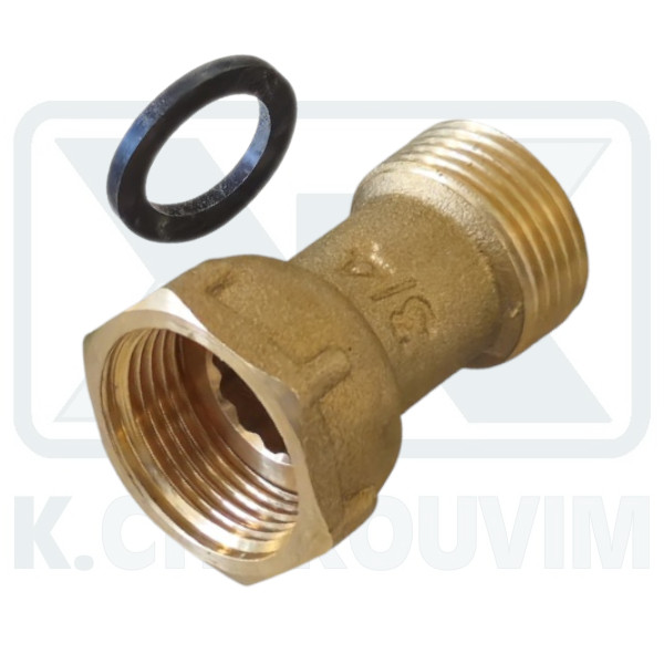 ΡΑΚΟΡ ΥΔΡΟΜΕΤΡΩΝ 3/4" ΑΡΣ. Χ 3/4" ΘΗΛ. - L38 ΟΡΕΙΧΑΛΚΙΝΟ ΜΕ ΛΑΣΤΙΧΟ