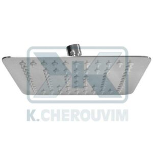 SQUARE SHOWER HEAD IN STAINLESS STEEL ANTI-LIMESCALE WITH WATER SAVING DEVICES 250 x 250 mm