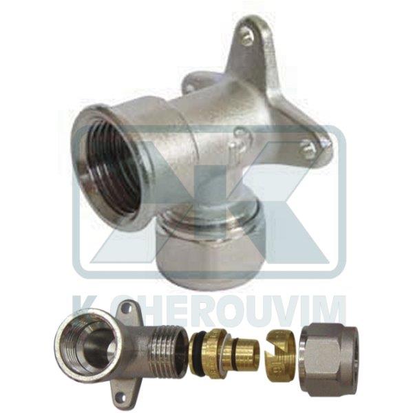 ΓΩΝΙΑ ΜΕ ΣΤΗΡΙΓΜΑ ΠΟΛΥΣΤΡΩΜΑΤΙΚΗΣ ΘΗΛ. 1/2" Χ Φ18 Χ 2,0 mm ΝΙΚΕΛ ΜΗΧ. ΣΥΣΦ. (UΝΙ ΕΝ 12165)