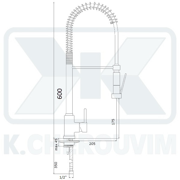 ΜΠΑΤΑΡΙΑ PROFESSIONAL ΚΟΥΖΙΝΑΣ ΡΟΥΞΟΥΝΙ ΜΕ ΕΛΑΤΗΡΙΟ Η600 & ΝΤΟΥΖΑΚΙ ΙΙ ΡΟΗΣ ΠΑΓΚΟΥ ΧΡΩΜΕ ΑΝΑΜΕΙΚΤΙΚΗ - Image 2