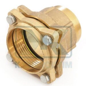 FITTING MALE 4" X 110 PE-PP WITH 4 SCREWS BRASS