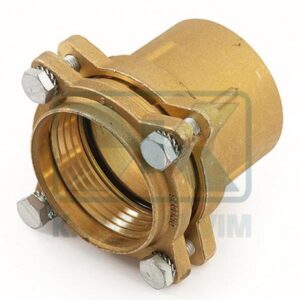 FITTING FEMALE 4" X 110 PE-PP WITH 4 SCREWS BRASS