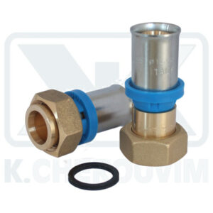 STRAIGHT FITTING WITH LOOSE NUT AND FLAT WASHER 3/4" Χ 26Χ3