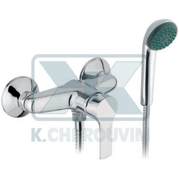 WATER MIXER NEMO SHOWER MIXING CROM. WITH HAND - HELD SHOWER CLEANING, SPIRAL & SUPPORT DUPLEX