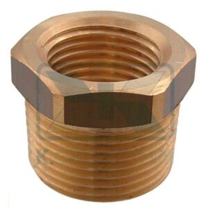 HEXAGONAL BRASS BUSHING 2"F. X 4" M. GAS