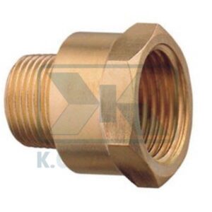 REDUCING HEX BRASS UNION 1/4" M. X 3/4" F. GAS