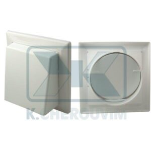 SHUTTER ANGLE ∅ 125 (∅ 119) WITH VENTING BLOCKER PLASTIC WHITE