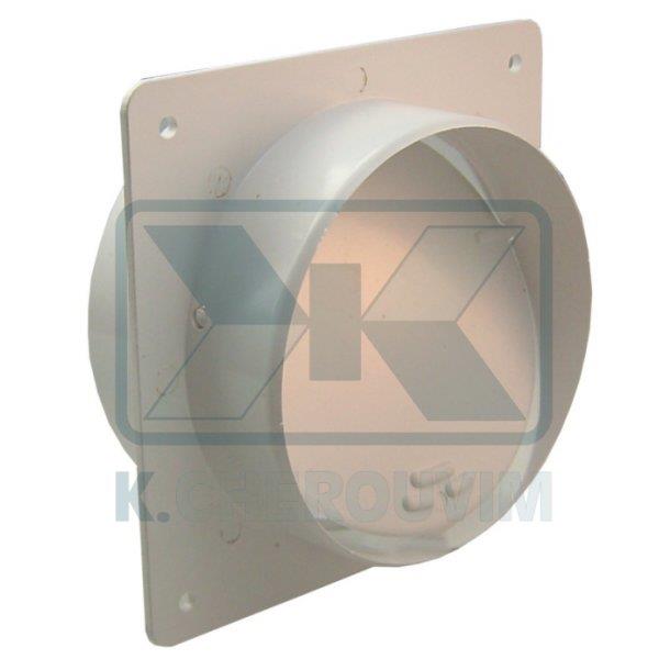 ΑΝΕΠΙΣΤΡΟΦΟ ΑΠΟΡΡΟΦΗΤΗΡΑ Φ100 ΜΕ ΤΕΤΡΑΓΩΝΟ ΠΛΑΙΣΙΟ ΠΛΑΣΤΙΚΟ ΛΕΥΚΟ