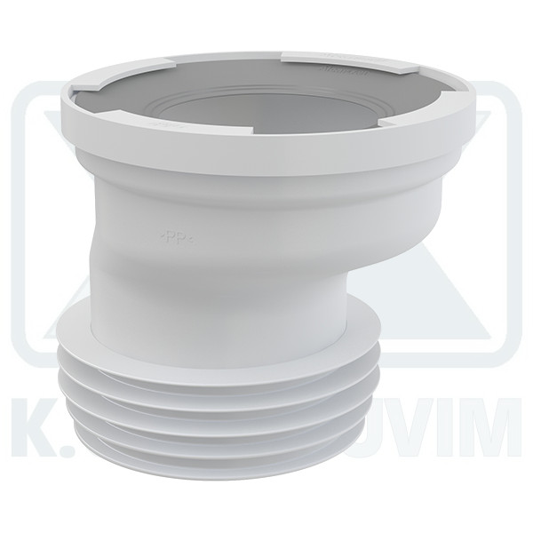 WC OFFSET CONNECTOR A991-20 LONG ?100–110 ? 20 MM WHITE POLYPROPYLENE