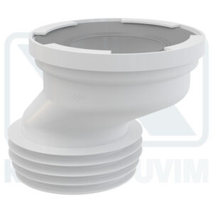WC OFFSET CONNECTOR A991-40 LONG ?100–110 ? 40 MM WHITE POLYPROPYLENE