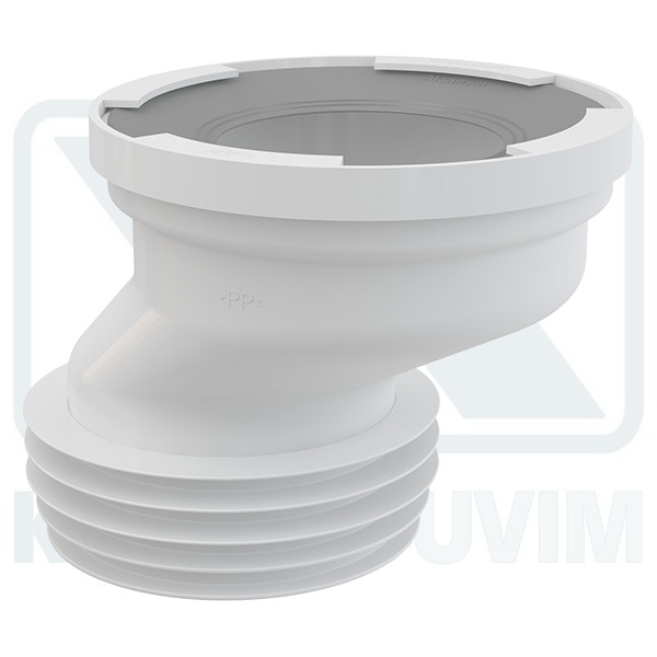 WC OFFSET CONNECTOR A991-40 LONG ?100–110 ? 40 MM WHITE POLYPROPYLENE