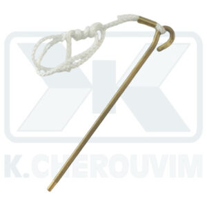 BRASS HOOK M4 X L140 WITH LANYARD FOR BUBBLE MINI CATS FOR FIREPLACE MECHANISM