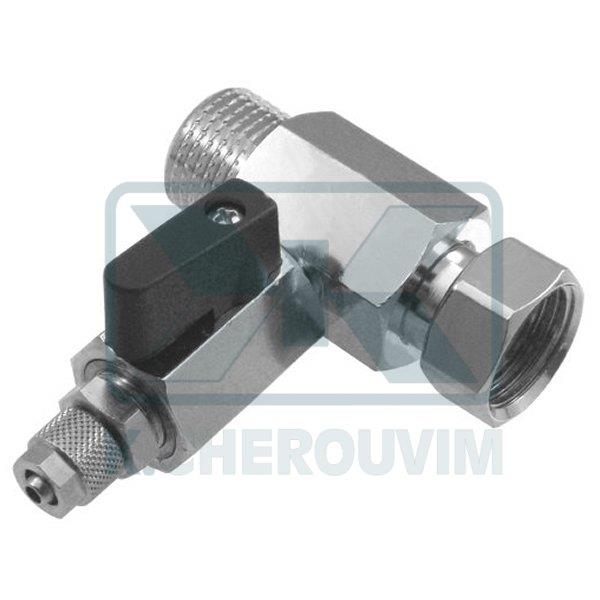 SWITCH SPHERICAL 3-WAY FILTER WITH FITTING 1/2" X ? 6 X 1/2" MALE CROM.