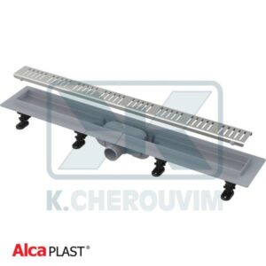 ΚΑΝΑΛΙ ΔΑΠΕΔΟΥ ΜΕ ΣΧΑΡΑ ΙΝΟΧ 750 Χ 60 Χ Η55 ALCAPLAST LOW ΑΡΖ10-750Μ LINES