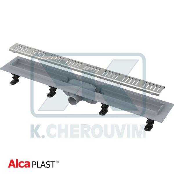 ΚΑΝΑΛΙ ΔΑΠΕΔΟΥ ΜΕ ΣΧΑΡΑ ΙΝΟΧ 950 Χ 60 Χ Η55 ALCAPLAST LOW ΑΡΖ10-950Μ LINES