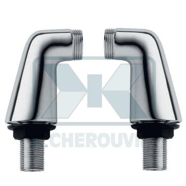 ΖΕΥΓΟΣ ΚΟΛΟΝΑΚΙΑ ΓΩΝΙΑΚΑ ΕΞΩΤΕΡΙΚΑ Η65 Χ 1/2" ΑΡΣ. Χ 3/4" ΑΡΣ. ΧΡΩΜΕ ΜΠΑΤΑΡΙΩΝ ΛΟΥΤΡΟΥ