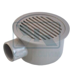 SIPHON BALCONY GRAY ∅ 40 (1 OUTPUT WITH CUTTER & PLASTIC GRATE ∅ 100 X Η65