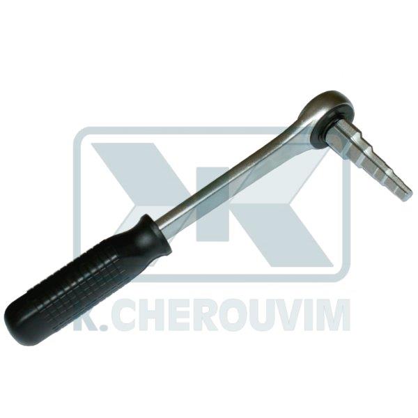 STEPS WRENCH FOR VALVE NIPPELS 3/8"-1/2"-3/4"-1" WITH RATCHET 1/2"