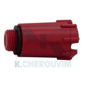 ΣΥΣΚ.10 ΤΕΜ. ΤΑΠΑ ΚΟΚΚΙΝΗ ΜΕ O-RING ΔΟΚΙΜΗΣ ΔΙΚΤΥΟΥ 1/2" ΑΡΣ. - Β.Τ. 50 bar - L52