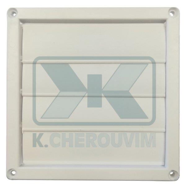 ΠΕΡΣΙΔΑ ΤΕΤΡΑΓΩΝΗ Φ100 (Φ104) ΜΕ 4 ΦΥΛΛΑΡΑΚΙΑ ΠΛΑΣΤΙΚΗ ΛΕΥΚΗ ABS