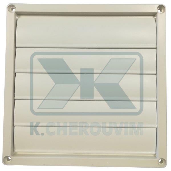 ΠΕΡΣΙΔΑ ΤΕΤΡΑΓΩΝΗ Φ125 (Φ129) ΜΕ 5 ΦΥΛΛΑΡΑΚΙΑ ΠΛΑΣΤΙΚΗ ΛΕΥΚΗ ABS