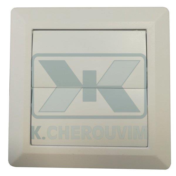 ΠΕΡΣΙΔΑ ΤΕΤΡΑΓΩΝΗ Φ100 (Φ94) ΜΕ 2 ΦΥΛΛΑΡΑΚΙΑ ΠΛΑΣΤΙΚΗ ΛΕΥΚΗ ABS