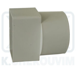 CONVERTER PIPES WHITE 6X10 FEMALE X ∅ 100 MALE PLASTIC