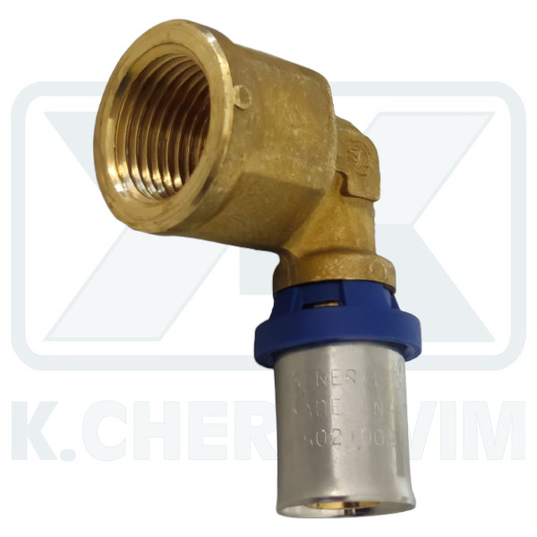 ΓΩΝΙΑ Β.Τ. ΠΡΕΣΑΡΙΣΤΗ ΘΗΛ. 1/2" Χ Φ16 Χ 2,0 mm ΟΡΕΙΧ. ΜΕ ΚΥΑΘΙΟ ΙΝΟΧ 10 bar +90˚C UΝΙ ΙSΟ 7/1