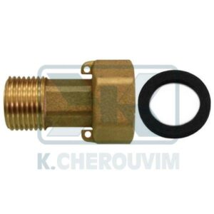 FITTING HYDROMETER 1/2" X 1" - L55 BRASS WITH RUBBER