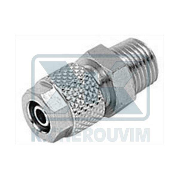 ΡΑΚΟΡ ΣΩΛΗΝΑΣ NYLON ΑΡΣ. 1/2" Χ Φ8 ΜΗΧΑΝΙΚΗΣ ΣΥΣΦΙΞΗΣ ΝΙΚΕΛ