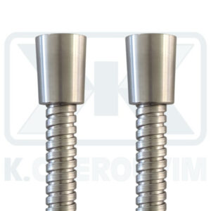 ΣΠΙΡΑΛ ΟΛΟ ΙΝΟΧ ΣΑΤΙΝΕ ΠΕΡΙΣΤΡΕΦΟΜΕΝΟ ΛΟΥΤΡΟΥ 1/2"Χ1/2" ΜΕ 2 ΚΩΝ. ΠΑΞΙΜΑΔΙΑ ΑΙSΙ 316L