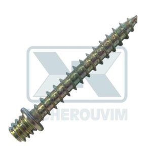 DOWEL SCREW WITH COLLAR Μ8 X L40-48 IRIDIUM FOR SUPPORTS