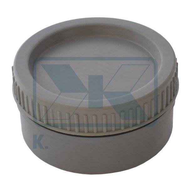 ΤΑΠΑ ΚΑΘΑΡΙΣΜΟΥ ΓΚΡΙ Φ140 ΑΡΣ. ΜΕ ΛΑΣΤΙΧΟ ΠΛΑΣΤΙΚΗ ΒΙΔΩΤΗ ΑΠΟΧΕΤΕΥΣΗΣ