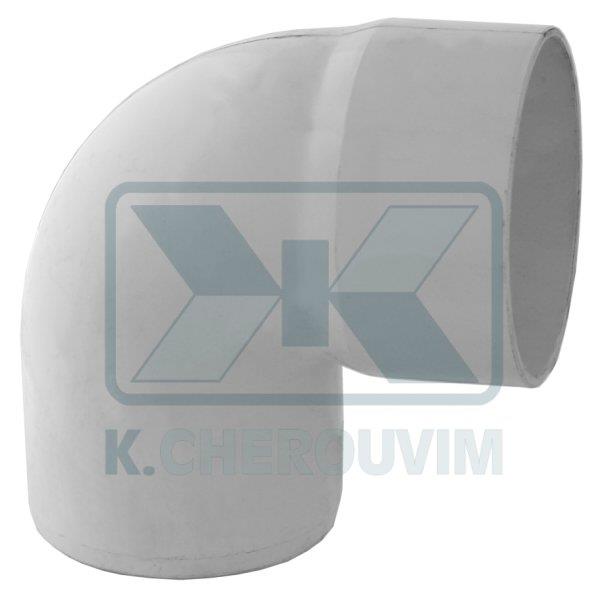 ΓΩΝΙΑ ΛΕΥΚΗ 90 ΜΟΙΡΩΝ Φ125 ΘΗΛ. ΑΡΣ. ΑΠΟΧΕΤΕΥΣΗΣ ΕΝ 1329-1