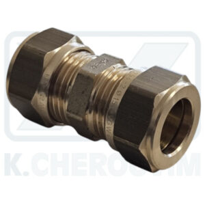 DOUBLE STRAIGHT COMPRESSION BRASS FITTING 8 Χ 8 FOR COPPER TUBE
