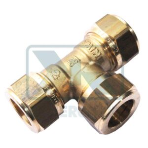TEE COMPRESSION BRASS FITTING FOR COPPER TUBE
