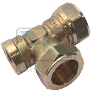 SIDE FEMALE TEE COMPRESSION BRASS FITTING FOR COPPER TUBE