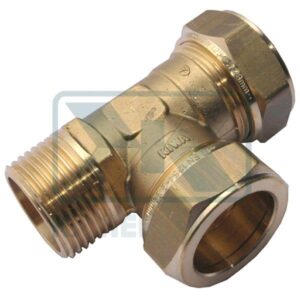 SIDE MALE TEE COMPRESSION BRASS FITTING FOR COPPER TUBE