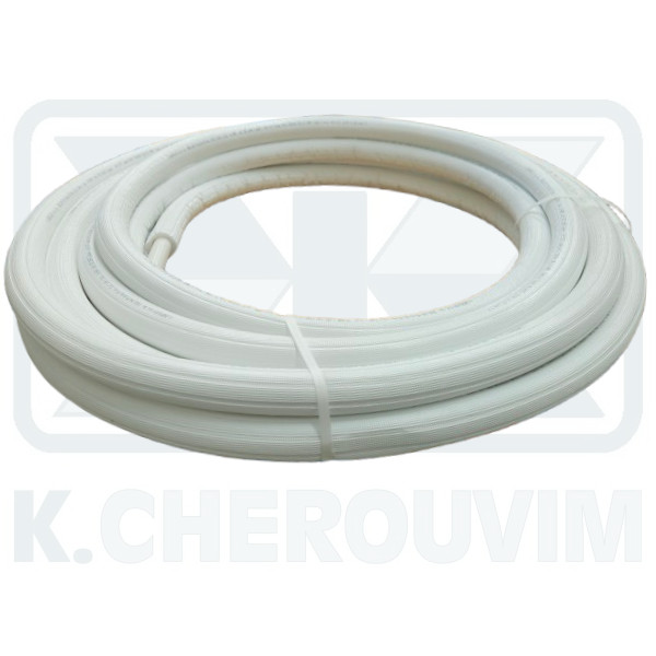PE-X/Al/PE-X Φ32 x 3,0 mm - 25 m PRE-INSULATED 6mm PIPE FOR DOMESTIC WATER AND HEATING USE SUPPLIED IN ROLLS – WHITE COLOUR