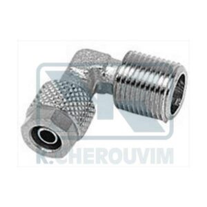 ΓΩΝΙΑ ΣΩΛΗΝΑΣ NYLON ΑΡΣ. 1/2" Χ Φ10 ΜΗΧΑΝΙΚΗΣ ΣΥΣΦΙΞΗΣ ΝΙΚΕΛ