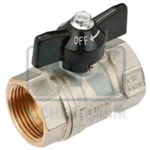 BALL VALVE 3/4"F.F WITH BUTTERFLY NICKEL PLATED