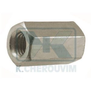SOCKET STAINLESS STEEL THREADED ROD INOX Μ12 X 1,75 X L40 HEXAGON DIN 6334