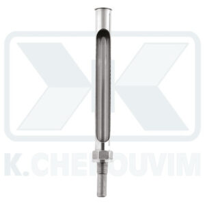 CASE THERMOMETER CYLINDER L200 X 1/2" MALE VERTICAL BRASS (DOWN THREAD)