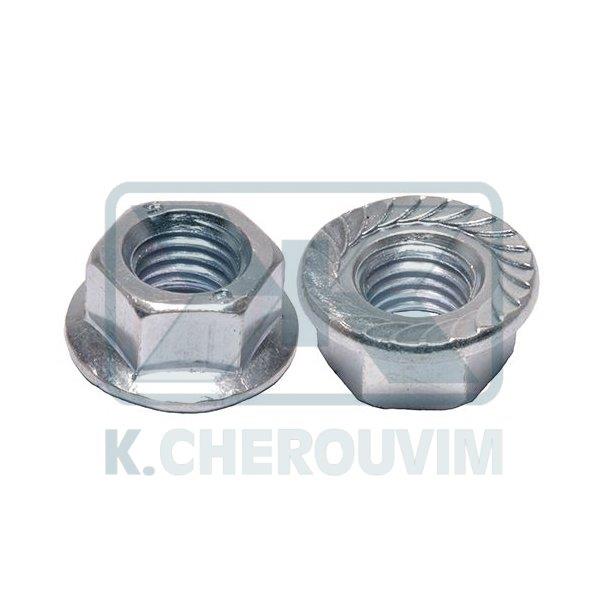 ΠΑΞΙΜΑΔΙ ΦΛΑΝΤΖΩΤΟ ΜΕ ΕΓΚΟΠΕΣ Μ6 Χ 1,0 ΕΞΑΓΩΝΟ #10 DIN 6923 ΓΑΛΒΑΝΙΖΕ