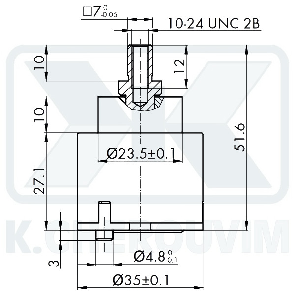 DISTRIBUTOR CERAMIC ΚDN35Α - ? 35 WITH BRASS AXIS ? 8 X Ζ20 WITH 2 SPILE WITHOUT OVERHANG - Image 2