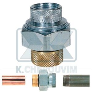 DIELECTRIC CONNECTOR 1"1/4 FEMALE FEMALE STEEL - BRASS +110°C +10 bar