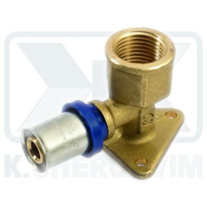WALLPLATE ELBOW F. 1/2"xΦ18x2,0 FIT PRESS BRASS
